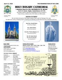 Holy Rosary Bulletin 4-12-20