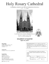 Holy Rosary Cathedral Bulletin 2017-04-16