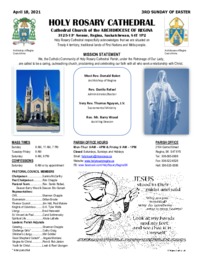 Holy Rosary Bulletin 04-18-2021