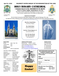 Holy Rosary Bulletin 4-21-2019