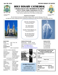 Holy Rosary Bulletin 4-28-2019