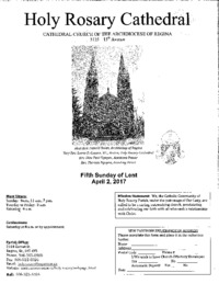 Holy Rosary Cathedral Bulletin 2017-04-02