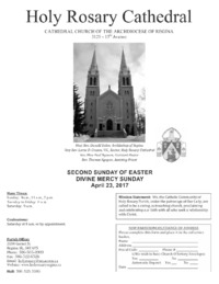 Holy Rosary Cathedral Bulletin 2017-04-23