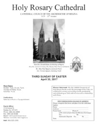 Holy Rosary Cathedral Bulletin 2017-04-30