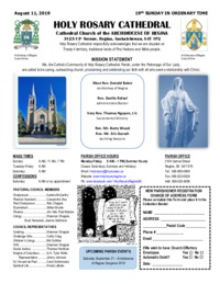 Holy Rosary Bulletin 8-11-2019