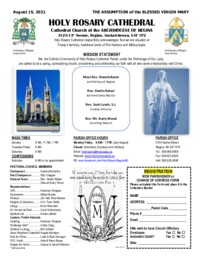 Holy Rosary Bulletin 08-15-2021