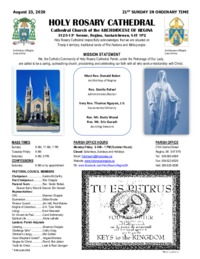 Holy Rosary Bulletin 8-23-2020
