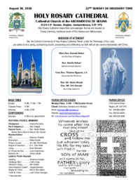 Holy Rosary Bulletin 8-30-2020