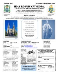 Holy Rosary Bulletin 8-4-2019