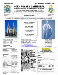 Holy Rosary Bulletin 2024-08-18