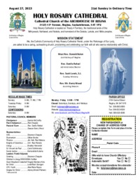 Holy Rosary Bulletin 2023-08-27