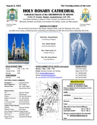 Holy Rosary Bulletin 2023-08-06