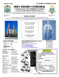 Holy Rosary Bulletin 08-07-2022