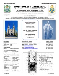 Holy Rosary Bulletin 12-13-2020