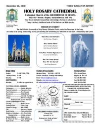 Holy Rosary Bulletin 12-16-2018
