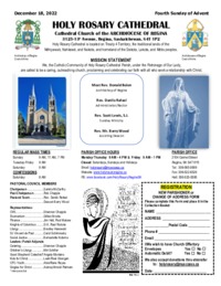 Holy Rosary Bulletin 2022-12-18