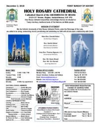 Holy Rosary Bulletin 12-2-2018