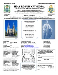 Holy Rosary Bulletin 12-23-2018