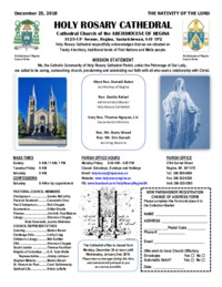Holy Rosary Bulletin 12-25-2018