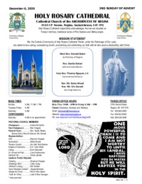 Holy Rosary Bulletin 12-06-2020