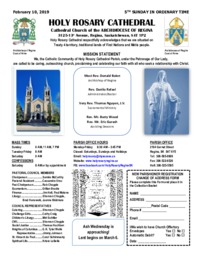 Holy Rosary Bulletin 2-10-2019