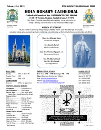 Holy Rosary Bulletin 02-14-2021