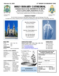 Holy Rosary Bulletin 2-16-2020