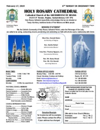 Holy Rosary Bulletin 2-17-2019