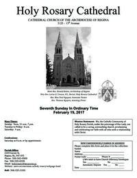 Holy Rosary Cathedral Bulletin 2017-02-19