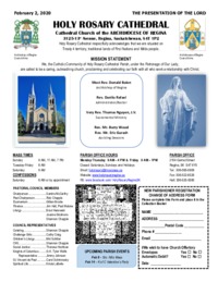 Holy Rosary Bulletin 2-2-2020