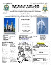 Holy Rosary Bulletin 02-20-2022