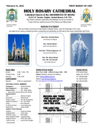 Holy Rosary Bulletin 02-21-2021