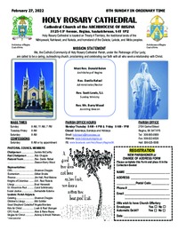 Holy Rosary Bulletin 02-27-2022