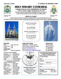 Holy Rosary Bulletin 2-3-2019