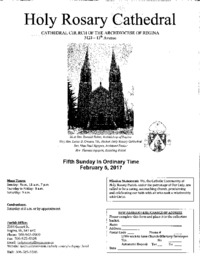 Holy Rosary Cathedral Bulletin 2017-02-05