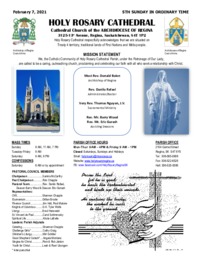 Holy Rosary Bulletin 02-07-2021