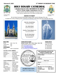 Holy Rosary Bulletin 2-9-2020