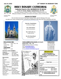 Holy Rosary Bulletin 07-10-2022