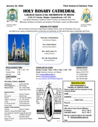 Holy Rosary Bulletin 2023-01-22