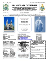 Holy Rosary Bulletin 1-20-2019