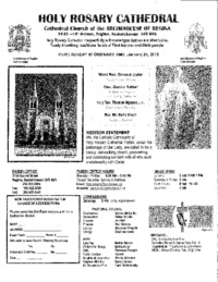 Holy Rosary Bulletin 2018-01-21