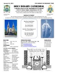 Holy Rosary Bulletin 01-31-2021