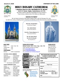 Holy Rosary Bulletin 1-5-2020