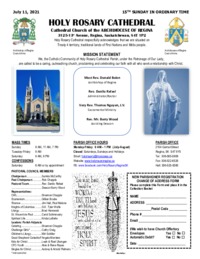 Holy Rosary Bulletin 07-11-2021