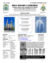Holy Rosary Bulletin 7-12-2020