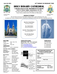 Holy Rosary Bulletin 07-17-2021