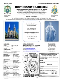 Holy Rosary Bulletin 07-25-2021