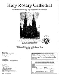 Holy Rosary Cathedral Bulletin 2017-07-02