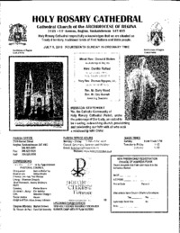 Holy Rosary Bulletin 2018-07-08