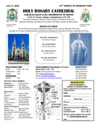 Holy Rosary Bulletin 07-17-2022